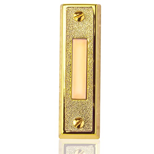 Lighted Doorbell Button, 1-Pack, Brass