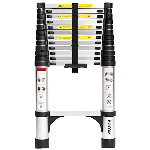 Lightweight Multi-Purpose Collapsible Extension Ladder - 12.5FT