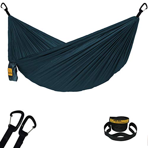 Lightweight Portable Hammock with Tree Straps - Blue
