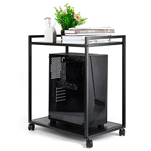 Liitrton Computer Tower Stand with Lockable Wheels