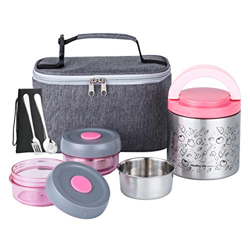 Rubbermaid Fasten + Go Soup Kit Thermos Bowl Lunch Carry Gray