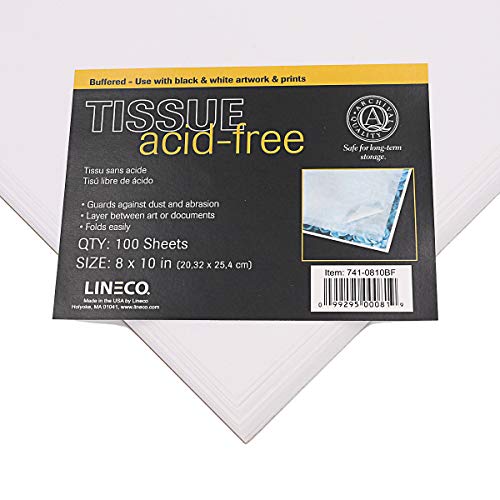 Lineco 8x10 Interleaving Tissue: Extend the Life of Paper, Photos, and Artifacts
