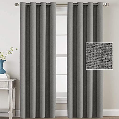 Linen Blackout Curtains - Grey