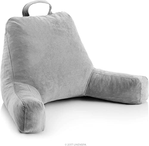 LinenSpa Reading Pillow - Cozy Back Pillow with Arms