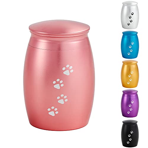 Rose Gold Mini Pet Urn for Dog or Cat Ashes by LINES ARTE