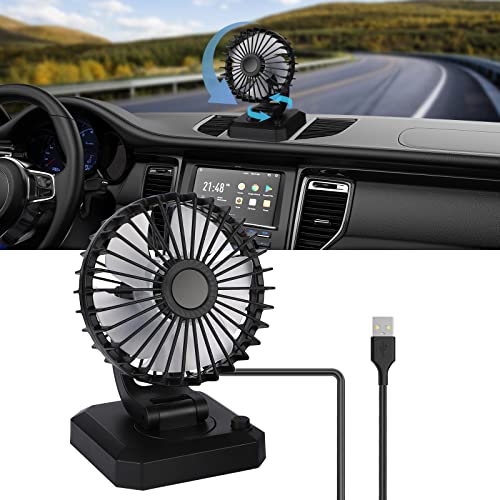 LINGSFIRE USB Car Fan Desk Fan