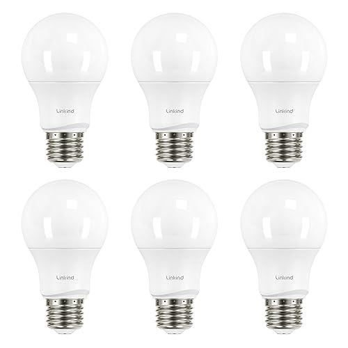 Linkind A19 Dimmable LED Light Bulbs, Pack of 6