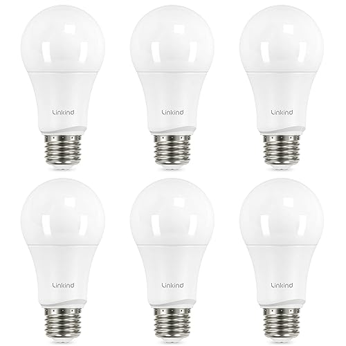 Linkind 75W Equivalent A19 Dimmable LED Bulbs 6-Pack Soft White