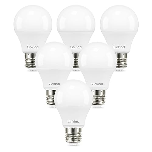 Linkind Dimmable LED Light Bulbs, 60W Equivalent, Pack of 6