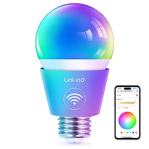 Linkind Smart WiFi Light Bulb: RGBTW Color Changing, 9W LED, Dimmable