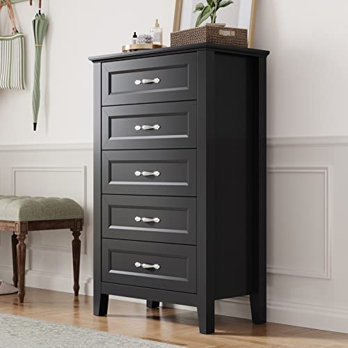 LINSY HOME Black Dresser - Stylish & Durable Storage Solution