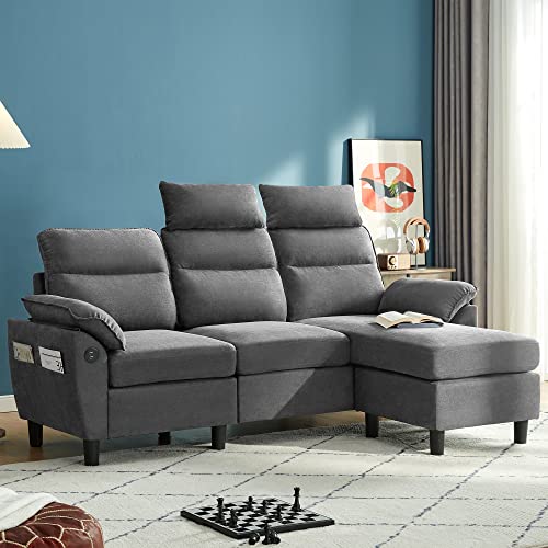 LINSY HOME Convertible Sectional Couch
