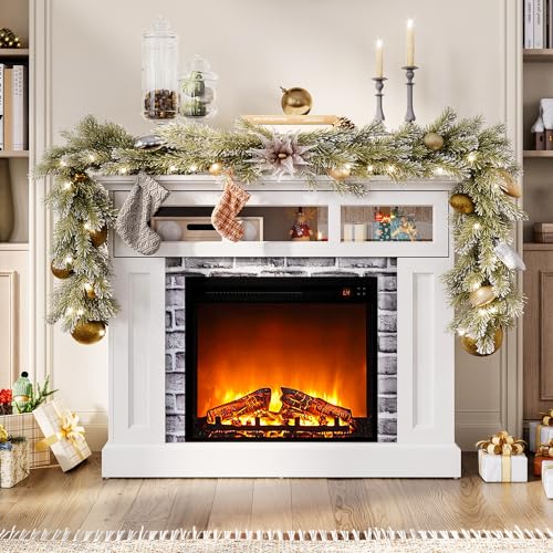 LINSY HOME Electric Fireplace Mantel