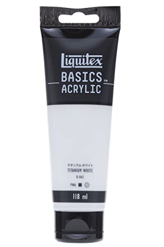 LIQUITEX Acrylic Paint Basics B-065, Titanium White, 4.0 fl oz (118 ml)