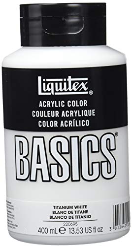 Liquitex BASICS Acrylic Paint, 13.5oz Squeeze Bottle, Titanium White