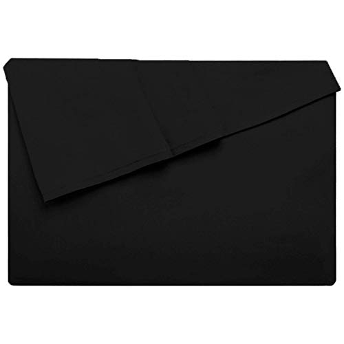 Lirex Black Twin Flat Sheet: Luxury 1500 Thread Count Bedding