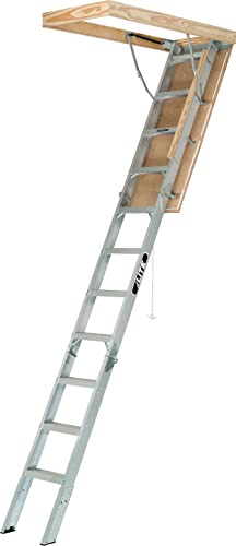 LITE Aluminum Attic Ladder, 375 lb Capacity, Type IAA, AA2211, Natural