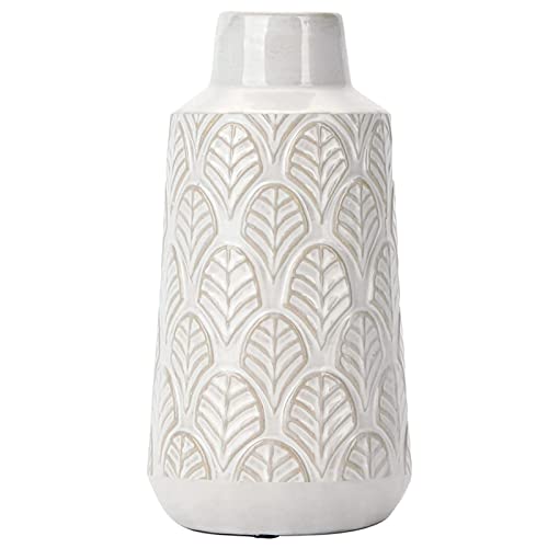 LiteViso 8 Inch Ceramic White Vases