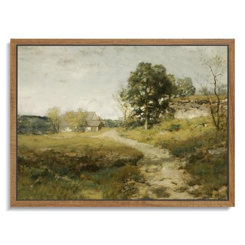 LITIVY Cottage Oil Painting Framed Canvas Wall Art