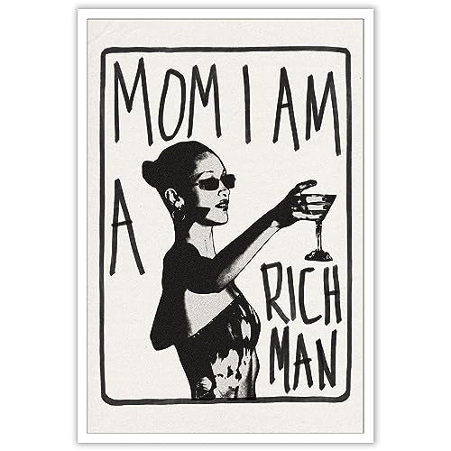 Liyark Mom I Am A Rich Man Aesthetic Retro Music Goblet Poster