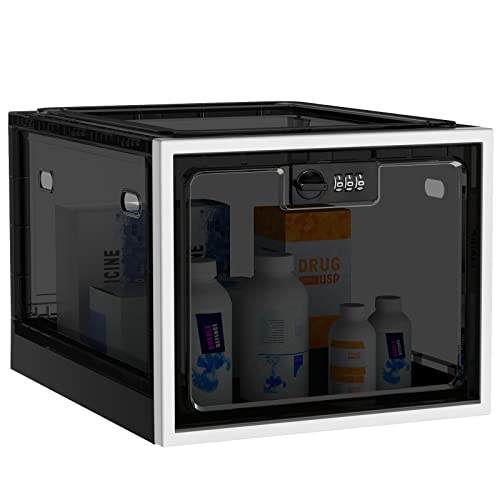 American Made Acrylic Lockable Medicine Box: Refrigerator Lockbox with Key  for Safe Medication Storage, 2.75H X 8.25W X 4.5D, Clear : Home & Kitchen 
