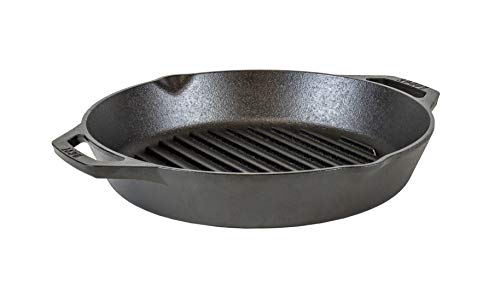 Lodge 12" Cast Iron Dual Handle Grill Pan