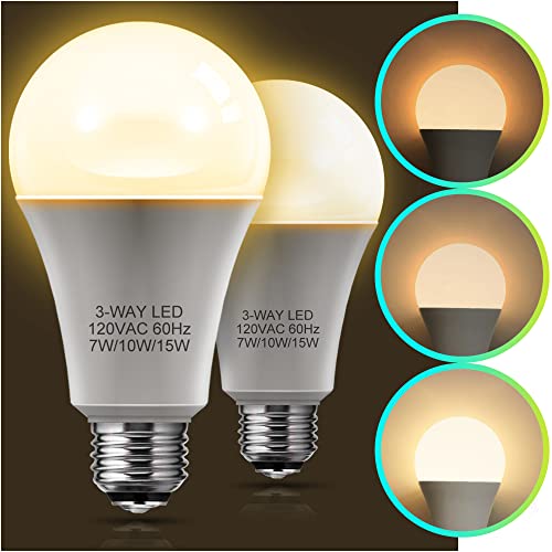 LOHAS 3 Way LED Light Bulbs - Dimmable, Energy Saving, Comfortable Lighting