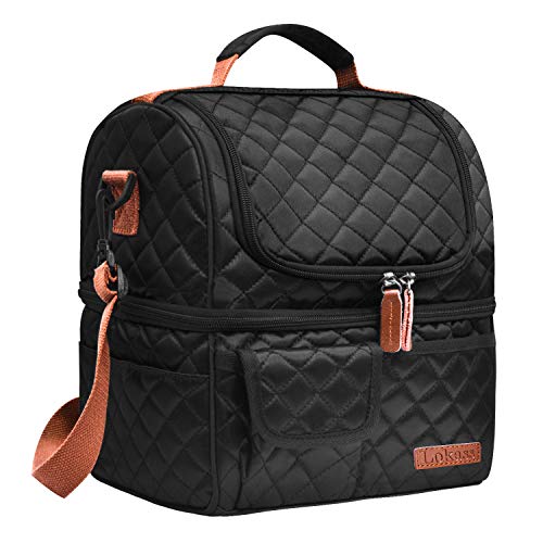 LOKASS Double Deck Insulated Lunch Bag