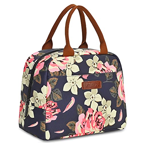 Peony Insulated Lunch Bag for Women - Perfect for Work, Picnics, and More