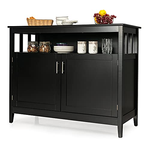 LOKO Freestanding Kitchen Buffet Cabinet with Adjustable Shelf