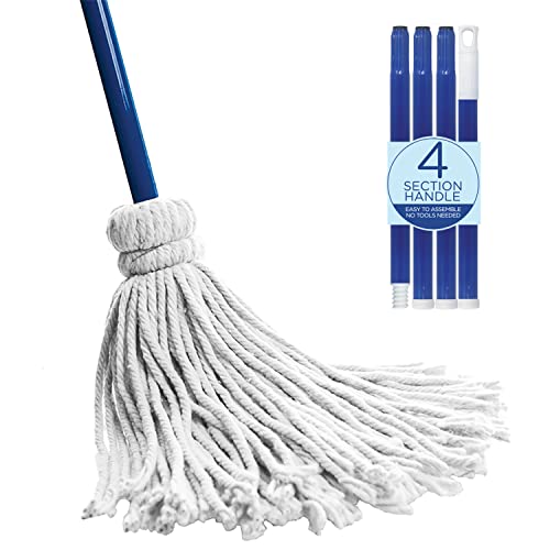 Lola Heavy Duty Cotton Deck Mop with Super Absorbent 4-Ply Yarn