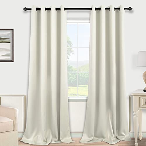 Long Curtains with Blackout Drapes for High Ceiling Living Room Window