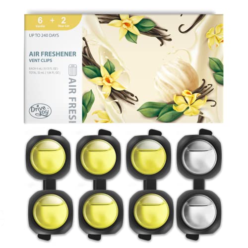 FH Group Vanilla 3D Scented Cream Air Freshener 1-Pack Clip-On Non-Toxic,  Plastic Alcohol-Free Fragrance Oil Car Seat Shape Long Lasting for Cars