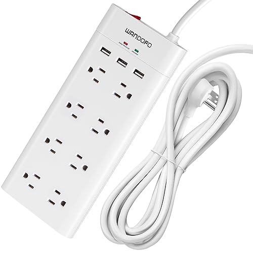 Long Power Strip with USB Ports
