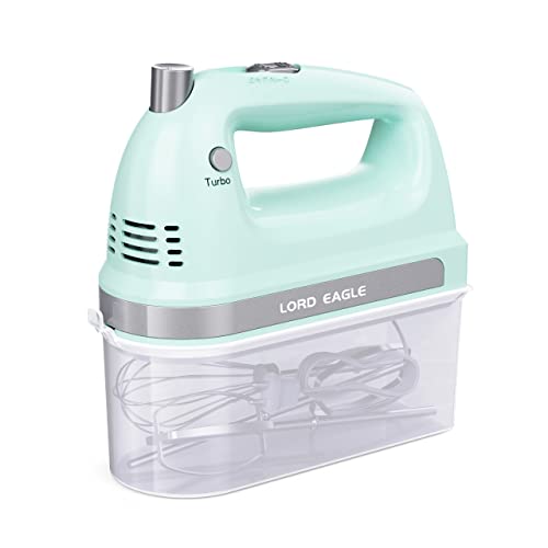 Lord Eagle Mini 5-Speed Electric Hand Mixer with Snap-On Storage Case