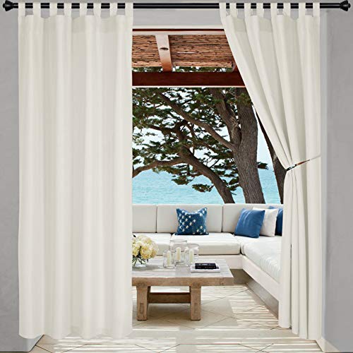 LORDTEX Waterproof Tab Top Patio Curtains