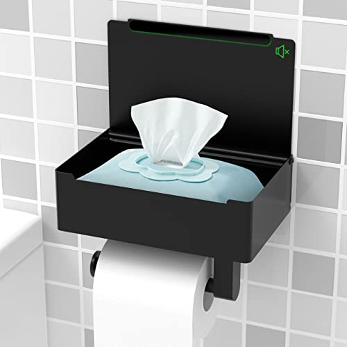 LOREINTA Toilet Paper Holder with Shelf and Storage