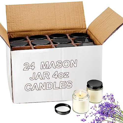 Lounsweer Mini Mason Jar Candles - Pack of 24