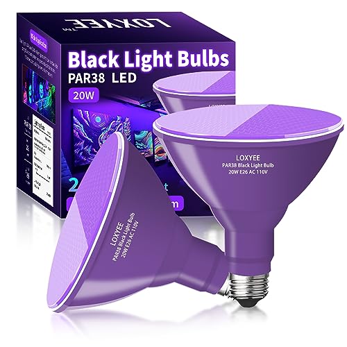 LOXYEE PAR38 LED Black Light Bulbs