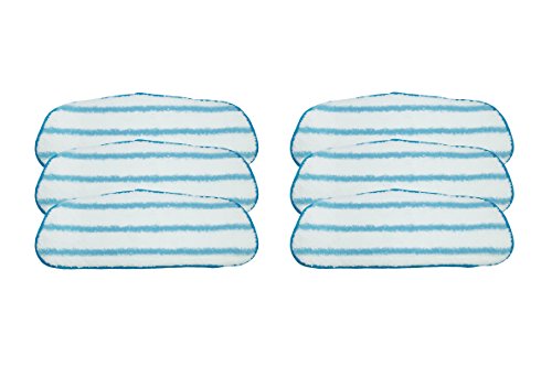 LTWHOME Wet Mop Pad for Dirt Devil Steam Mop (Pack of 6)