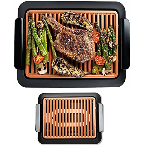 Lucg Smokeless Electric Indoor Grill - Nonstick & Portable