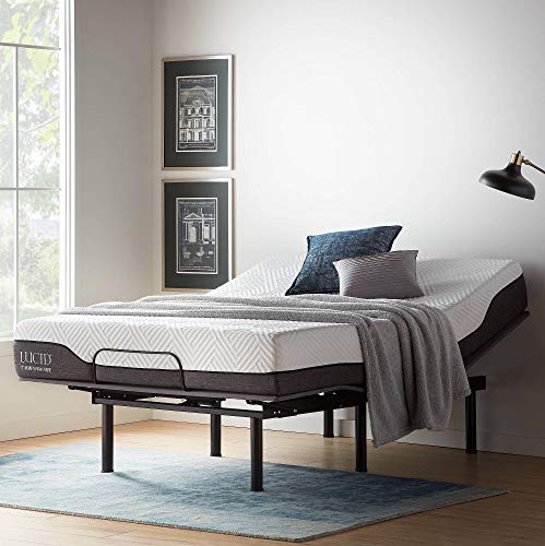Lucid Adjustable Bed Frame - Queen Size with Head and Foot Incline