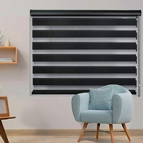 LUCKUP Zebra Blinds for Window Dual Roller Shades