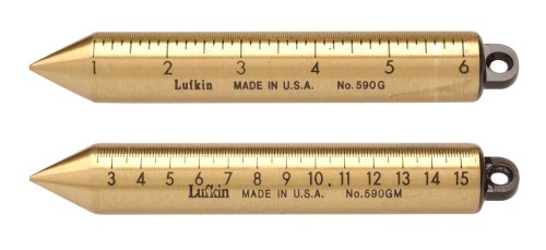 Lufkin 590GME 20-Ounce Plumb Bob, Solid Brass, Metric and English