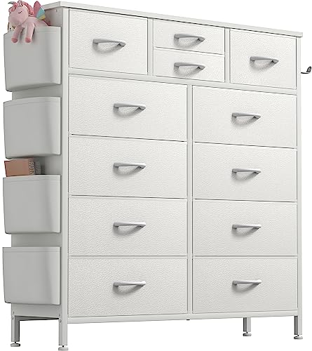 Lulive Dresser with 12 Drawers and Side Pockets