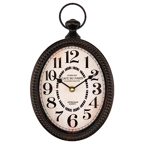 Lumuasky Retro Oval Wall Clock