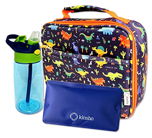 Lunch Bag with Water Bottle and Ice Pack Set