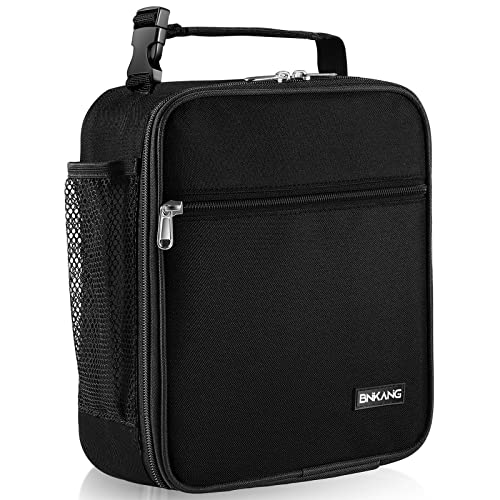 BNKANG Black Insulated Lunch Bag: Durable, Reusable Tote for Adults