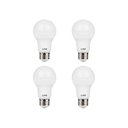 LUNO A19 Dimmable LED Bulb, 9.5W (60W Equivalent), 800 Lumens, 2700K (Soft White), Medium Base (E26),UL & ENERGY STAR (4-Pack)