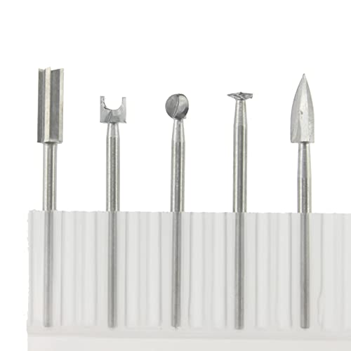 5-Piece Wood Carving Bit Set for Rotary Tool